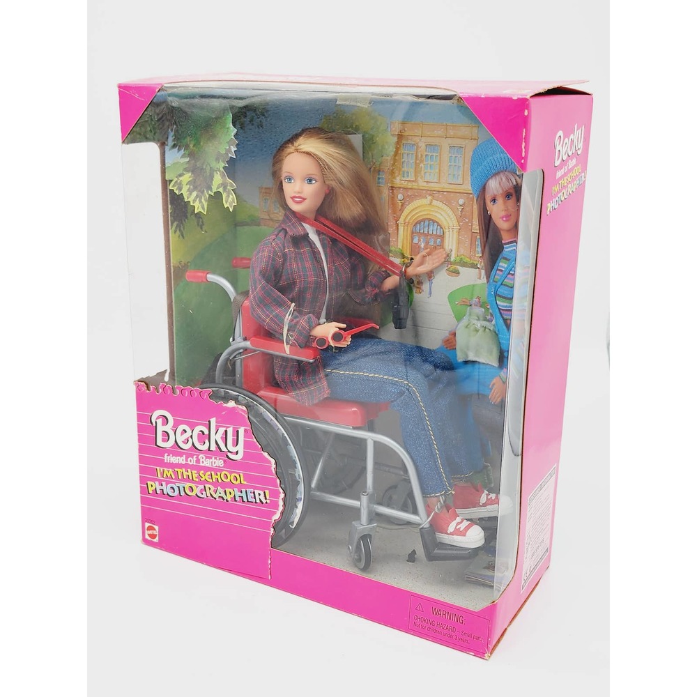Becky "Friend Of Barbie" School Photographer Doll, 1998, New In Unopened Box